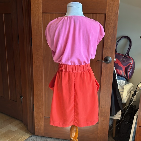 H &M Color-block pink and orange pockets Sz 8 - Picture 6 of 9